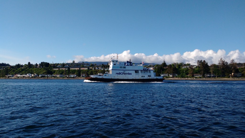 Ferry departing Port McNeill, Canada