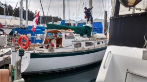 Mast and rig inspection at Canoe Cove Marina Vancouver
