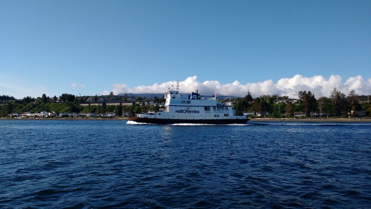 Ferry departing Port McNeill, Canada
