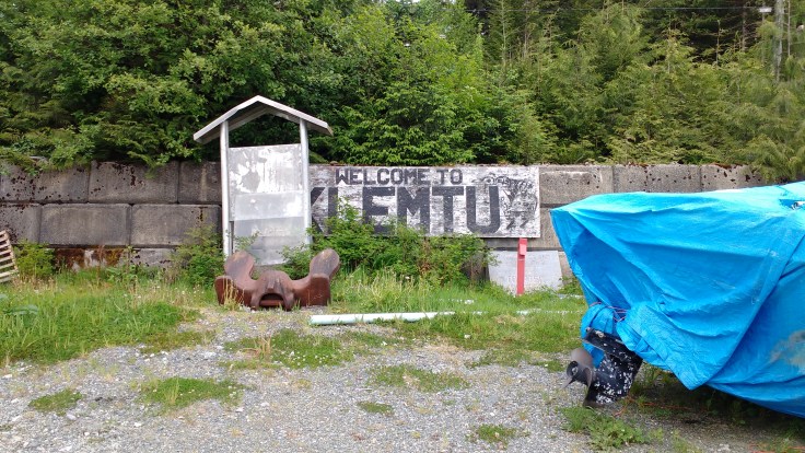 Klemtu Welcome - seen better times. Photo Ray Penson