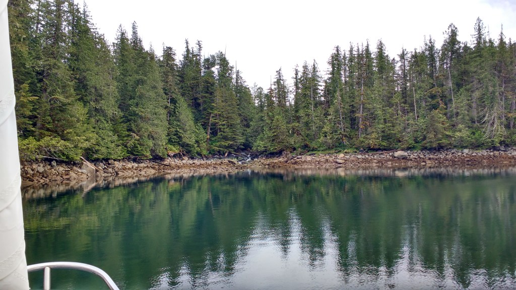 This evenings parking space with waterfall. Photo Ray Penson
