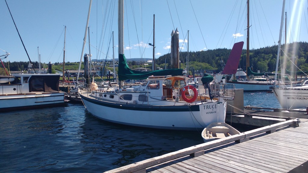 Yacht Truce at Port McNiel. Photo Ray Penson