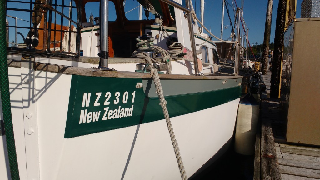 Yacht Truce Starboard side Graphics completed.Photot Ray Penson