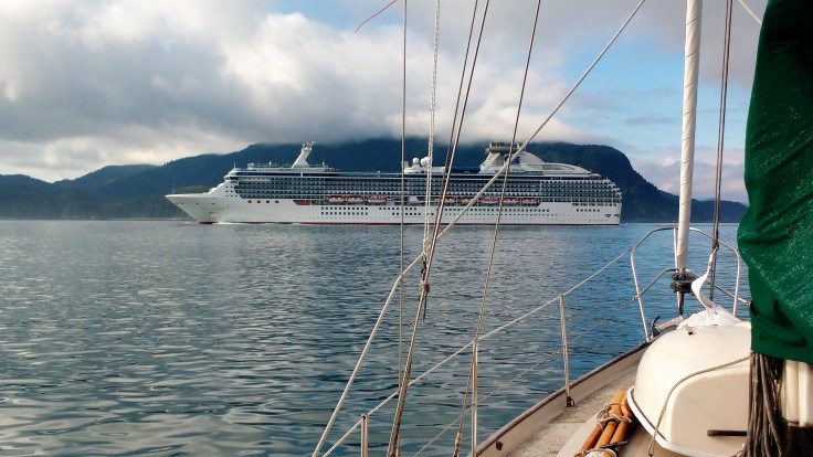 Coral Princess heading into Glacier Bay.Photo Ray Penson