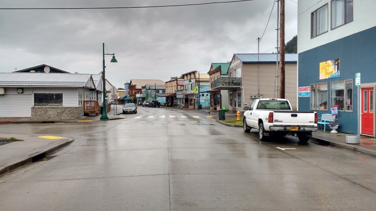 Downtown Wrangell during a non rain moment