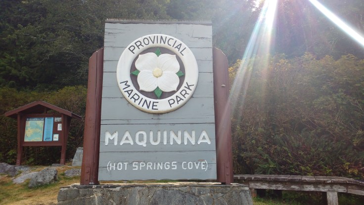 Marine Park Sign, Hot Springs Cove.Photo Ray Penson