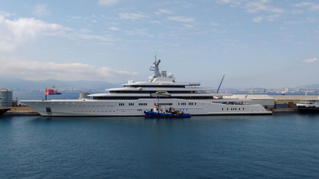 Yacht Eclispe Gibralter. Photo Ray Penson