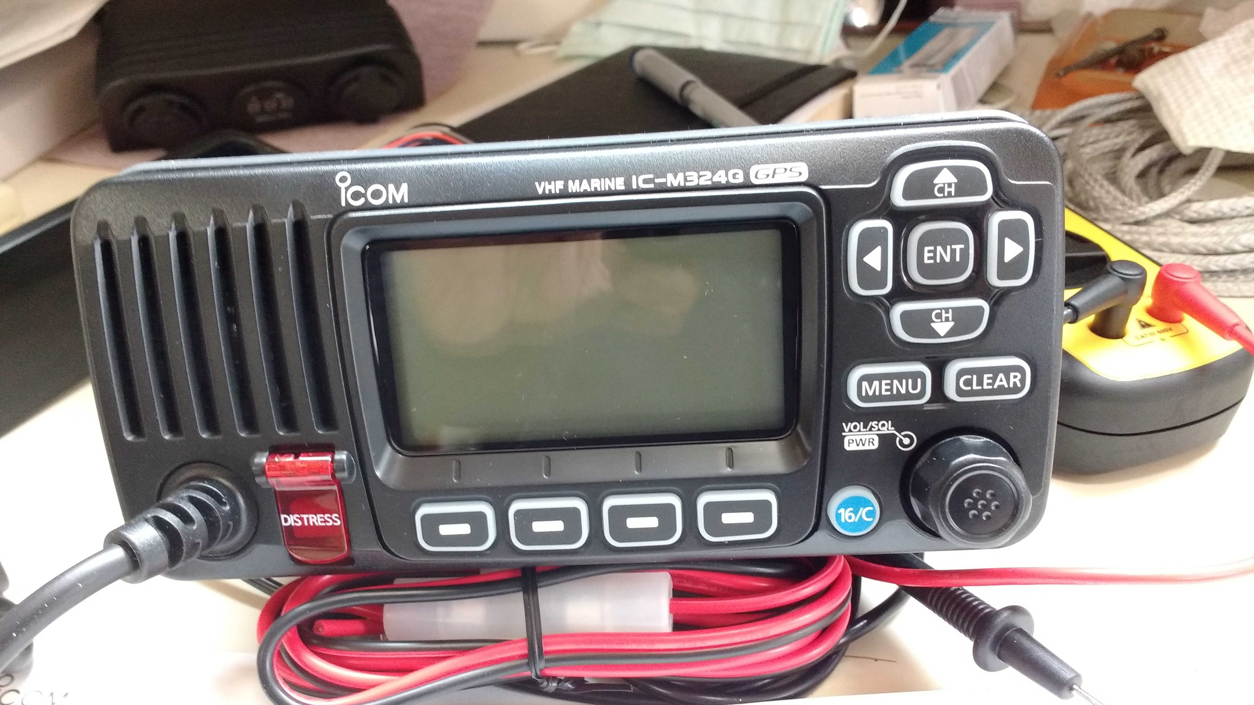 ICOM VHF waiting to be fitted