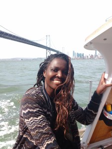 Sailing under the Bay Bridge, San Fransisco