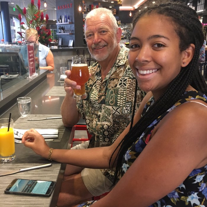 Post Snorkelling refreshment. Photo Ray Penson