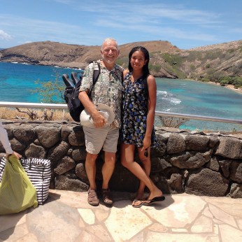 Ray and Jessica at Hanauma Bay. Photo Ray Penson jpg Ray and Jessica at Hanauma Bay. Photo Ray Penson jpg