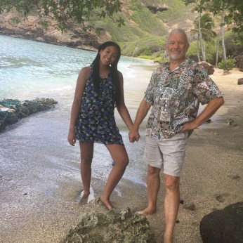 Ray and Jessica at Hanauma Beach.Photo Ray Penson JPG Hawaii