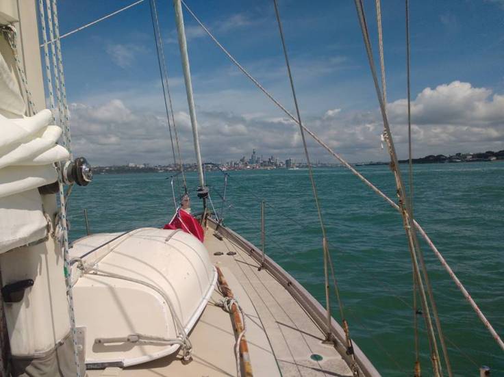 Heading into Auckland with no wind