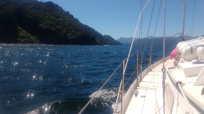 Entering the calm of Otago Retreat. Photo Ray Penson