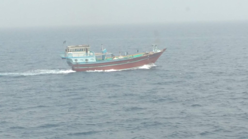 Shadowed by Iranian Dhow. Photo Ray Penson