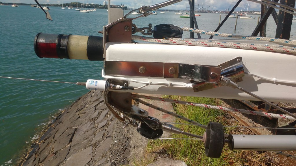 Maintenance and new wiring at the Masthead. Photo Ray Penson