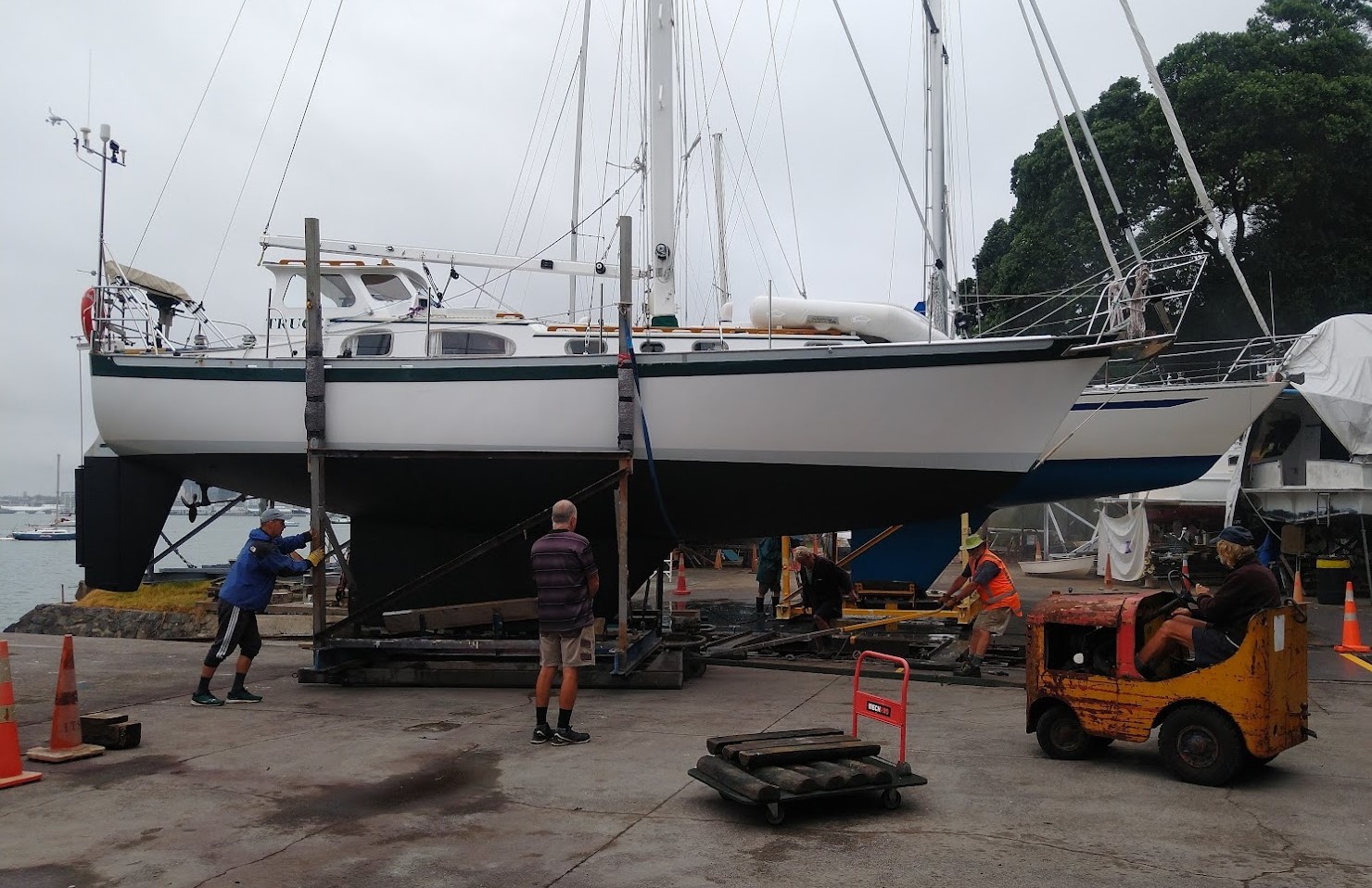 Ready for Launching after maintenance at Goldhole, Auckland. Photo Ray Penson