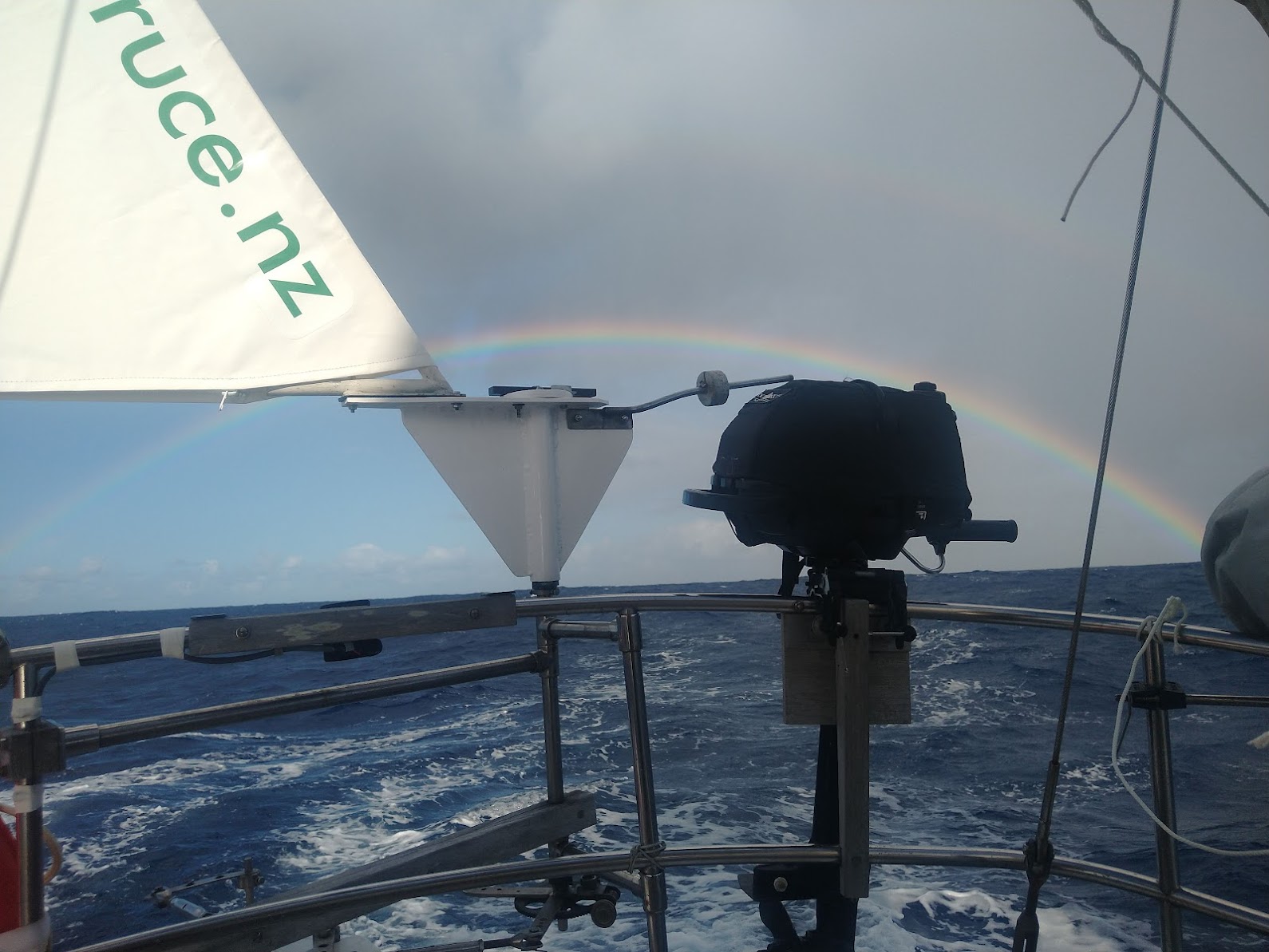 Rainbow as we near New Caledonia. Photo Ray Penson