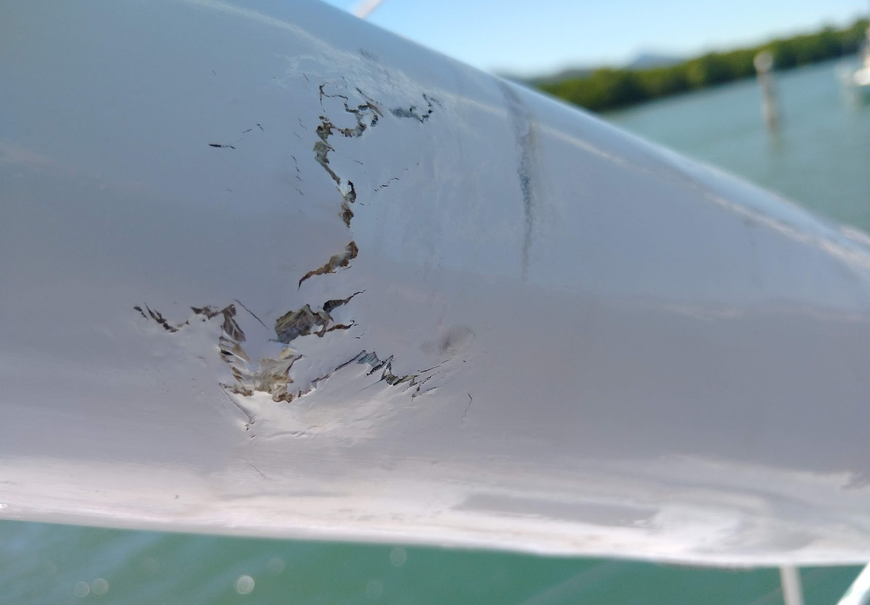 Spinnaker Pole Fracture. Photo Ray Penson