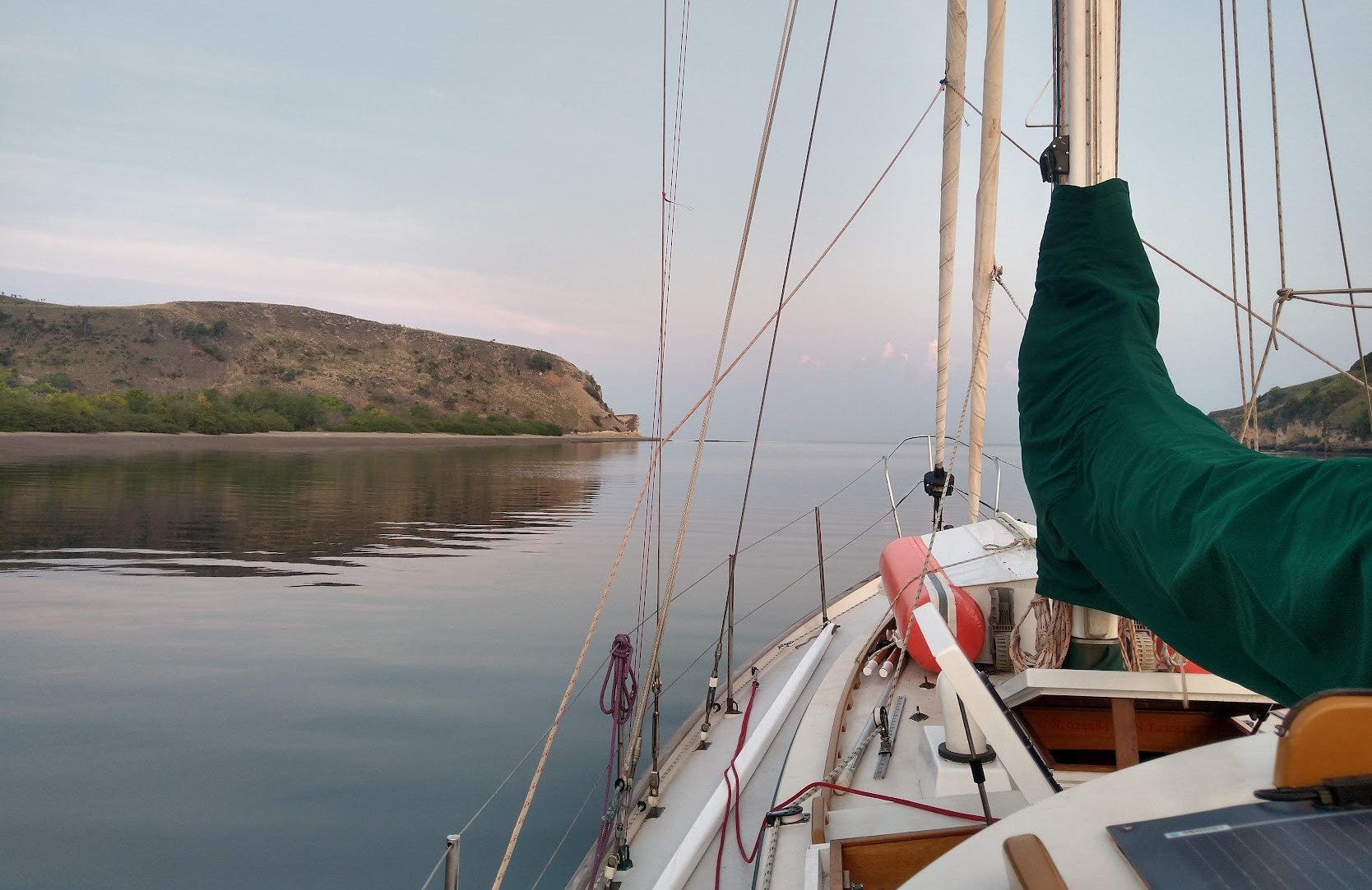 Another quiet morning at anchor. Photo Ray Penson