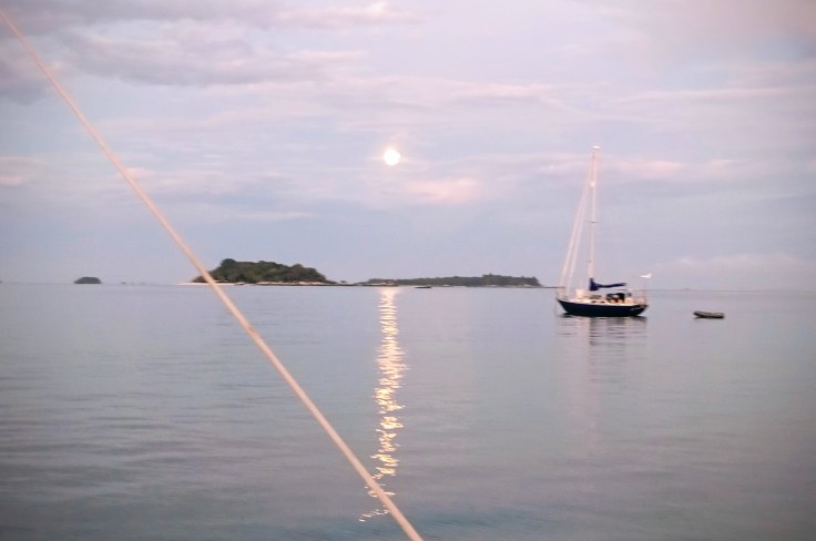Moon Setting at Belitung Anchorage. Photo Ray Penson