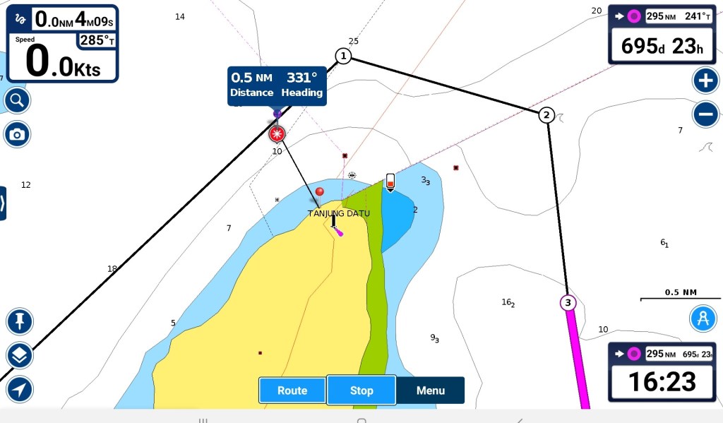Rock Awash on our course line. Photo Ray Penson