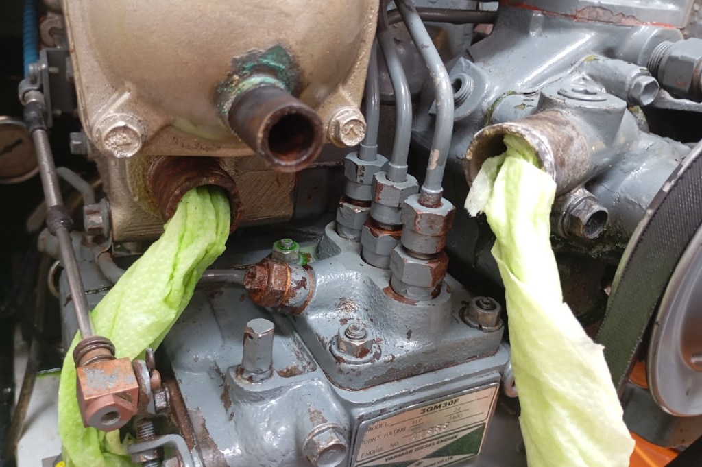 Coolant hosed removed and ready to start. Photo Ray Penson