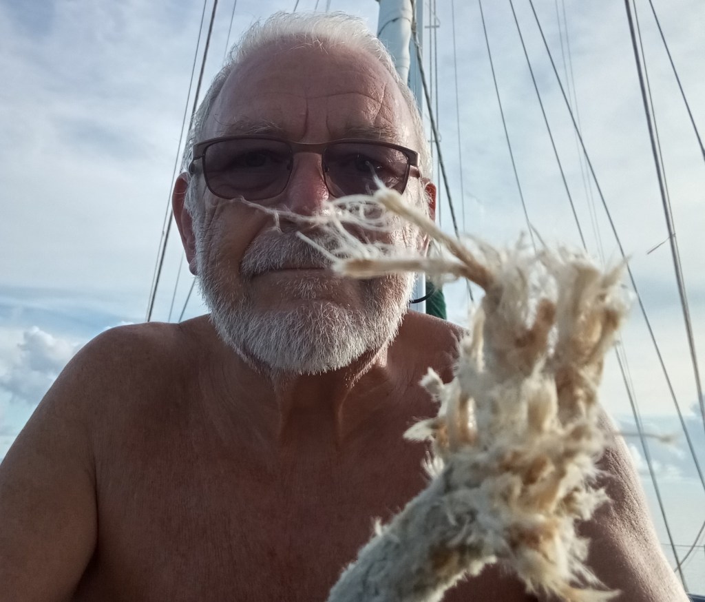 Squall breaks anchor snubber. Photo Ray Penson