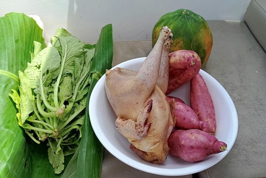The makings of a perfect meal, everything fresh. Photo Ray Penson