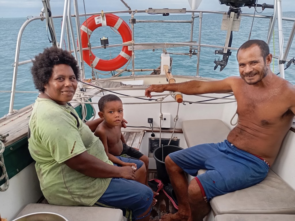 Ninigo islands, a nice visit from Stanley and his family. Photo Ray Penson