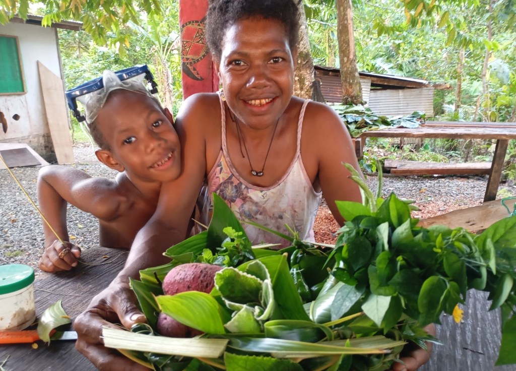 My going away package of vegetables, straight from the garden. Photo Ray Penson