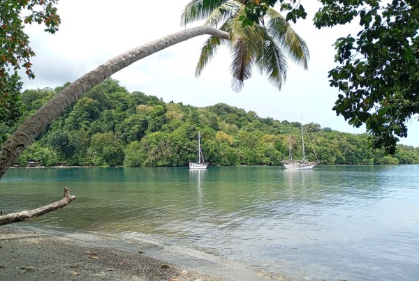 Truce anchored at Shaw Point. Photo Ray Penson